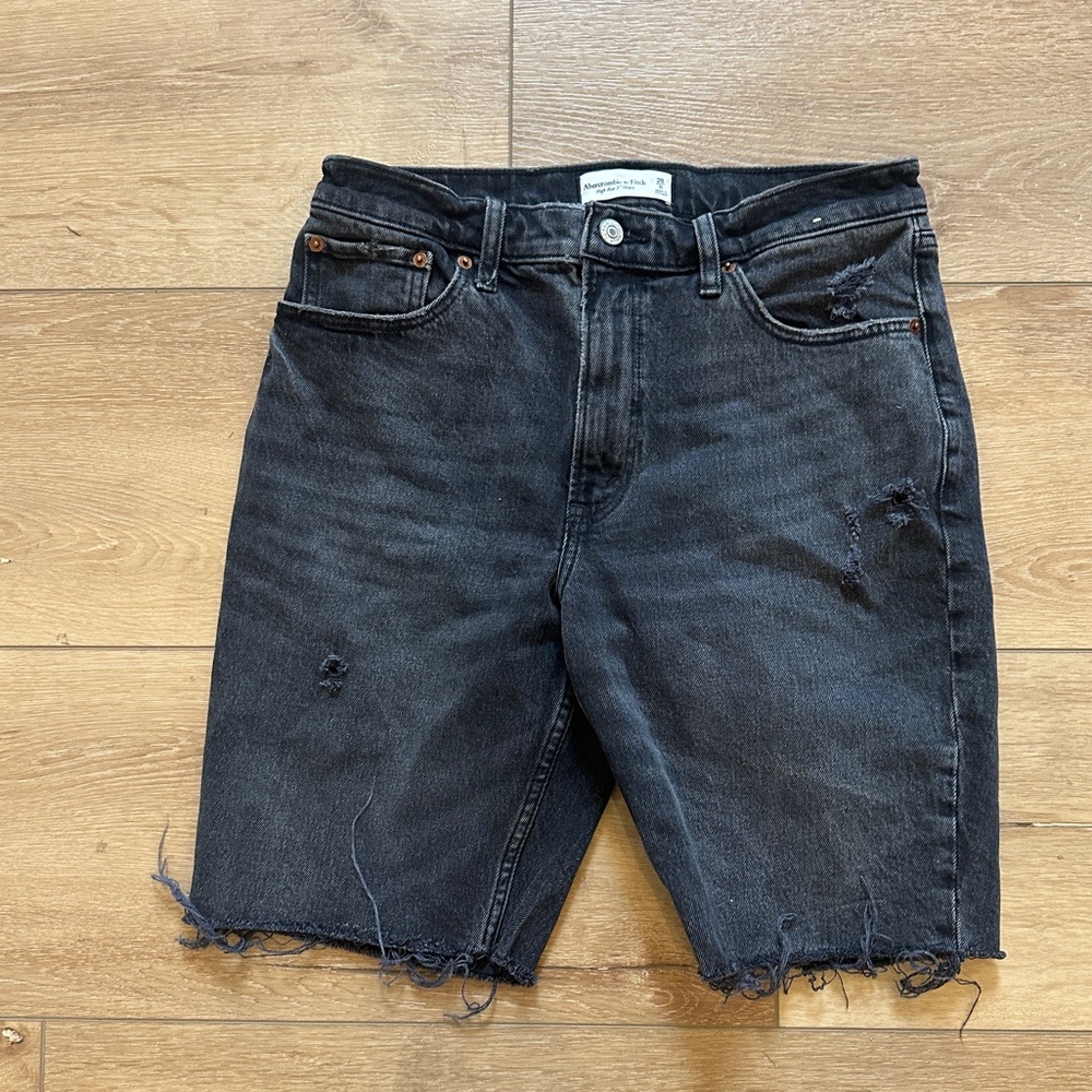 Abercrombie & Fitch Charcoal Denim Shorts